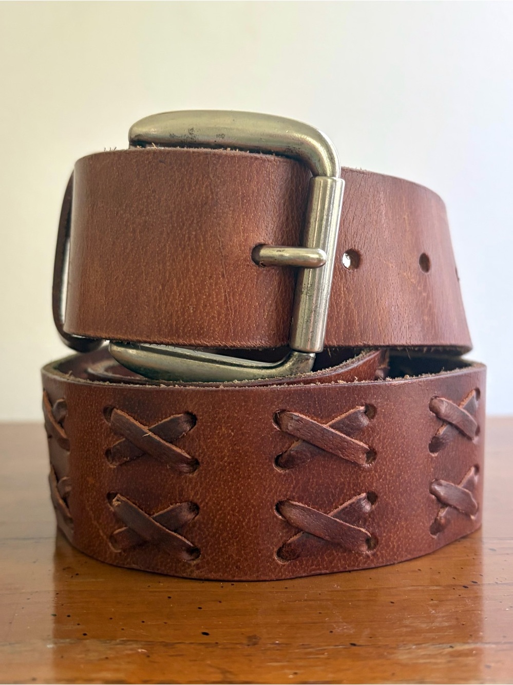 Bed Stu Grantland Whipstitch Leather Belt Men's - Brown
